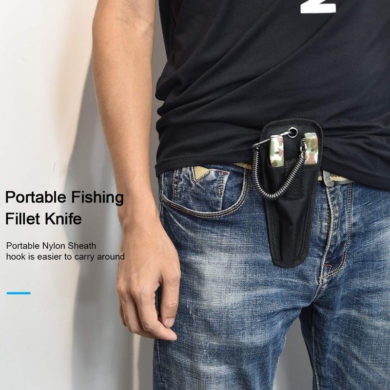 sawkit Fishing Pliers/Portable Fish Hook Remover/Stainless Steel Line Cutter Curved Nose Remove Hook Fishing Tackle Tool with Nylon Sheath Fishing Plyers Fishing Gear Set - Image 5